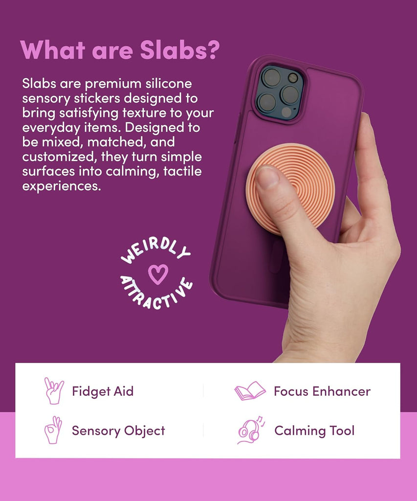 Slabs 3 Pack Sensory Stickers | Purple - 4
