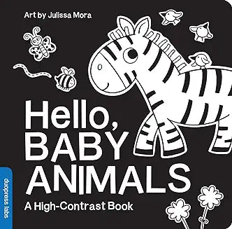 Hello Baby Animals White and Black Board Books 0+