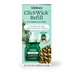 Lifelines ClickWick Fir Needle and Pine essential oil refill 0.25 fl oz bottle in green packaging