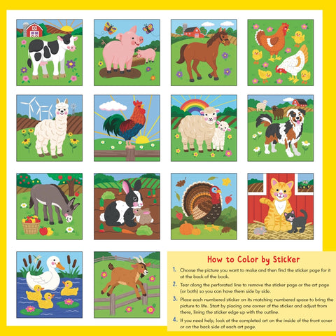 My First Color-By-Sticker Book - Farm Animals Ages: 4+