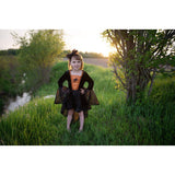 Sybil the Spider Witch Dress & HB, Orange/Black, Size 5-6  Dressup