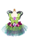 Gown | Fairy Blooms Deluxe Dress & Wings | Green | Size 3-4 - 1