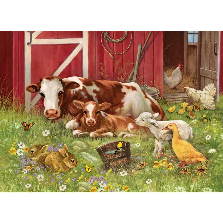 Barnyard Family 35Pc Puzzle W/Tray For Ages 3+