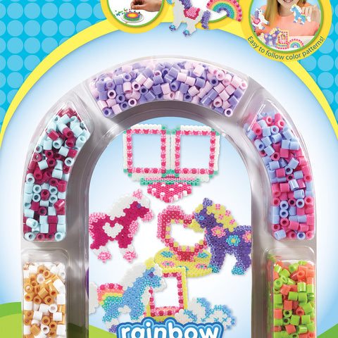 Perler Arch Blister-Rainbow Ponies Craft For Ages 6+