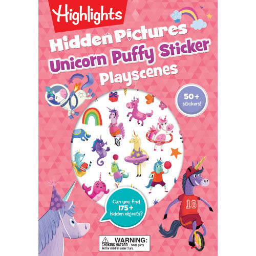 Unicorn Puffy Sticker Highlights Activity Book