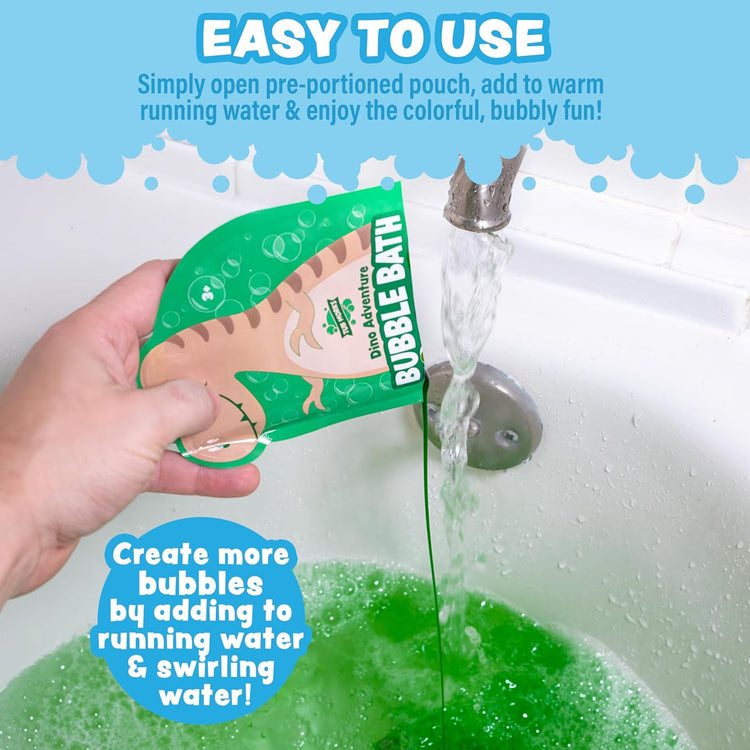 Tub Works | Magical Kids Bubble Bath | Green, Blue or Orange Bath Colors | Single Pack | 3+ - 5