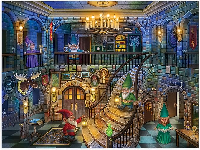 Seek & Find Glow Puzzle: Gnomes At Night 100Pc Puzzle