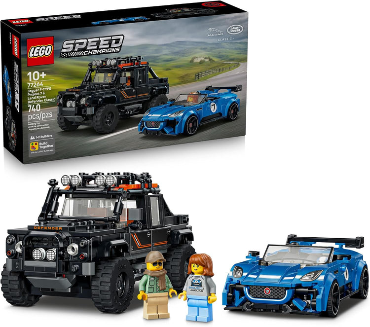 Lego Speed Champions | Jaguar Project 7 & Land Rover Defender 740 pcs 10+ - 2