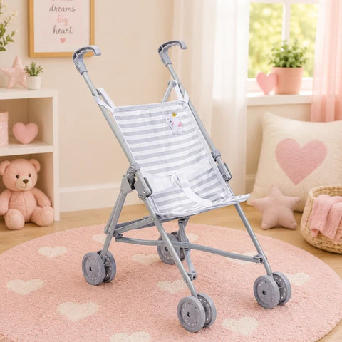 Berenguer Boutique | Umbrella Doll Stoller Grey Ages 2+ - 1