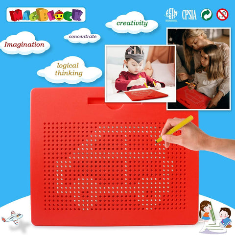 Mag Pad Drawing Magnetic Board Red 