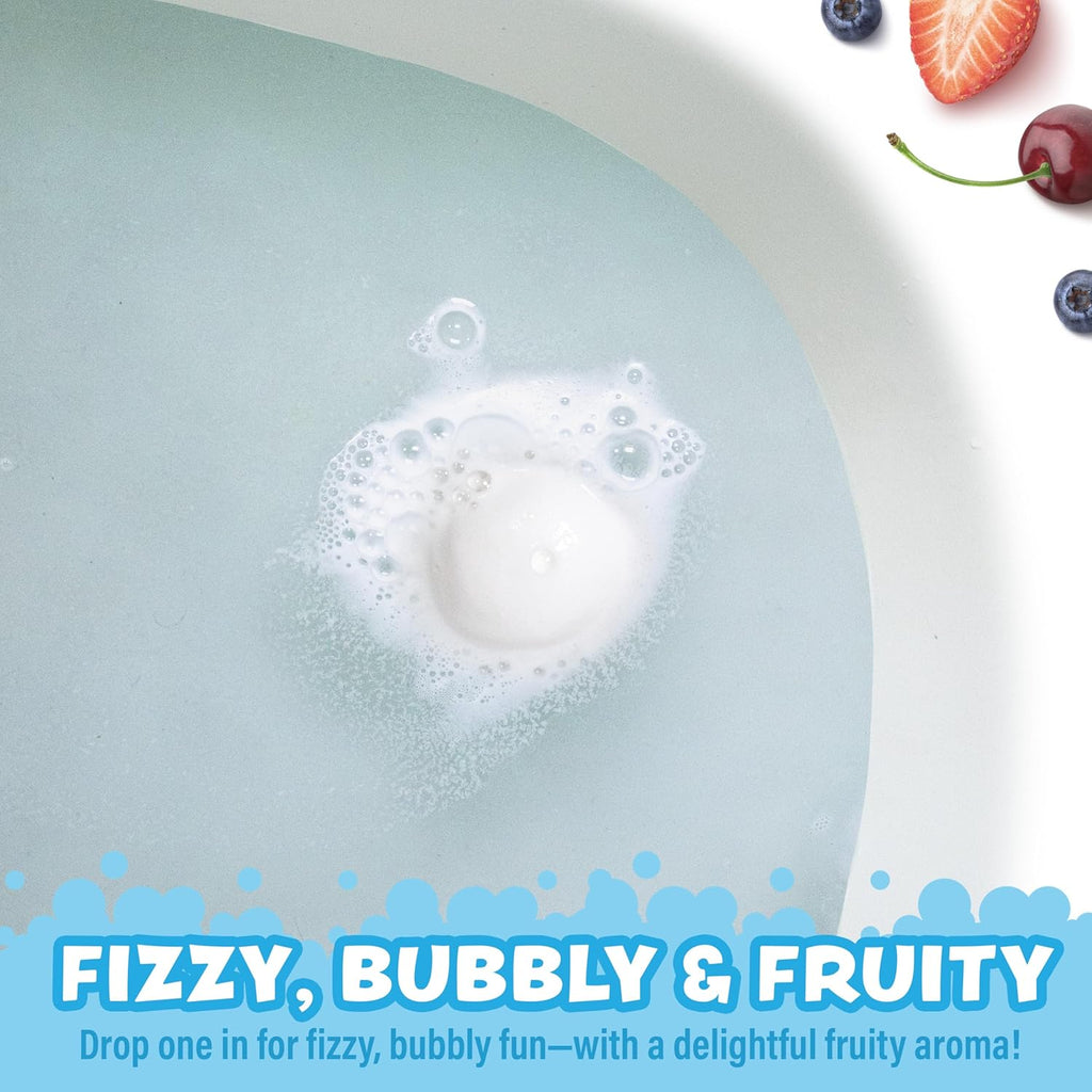 Tub Works | Fruity Fizzers | Bubbling Bath Bombs For Kids | Dye - Free | Ages 3+ - 4
