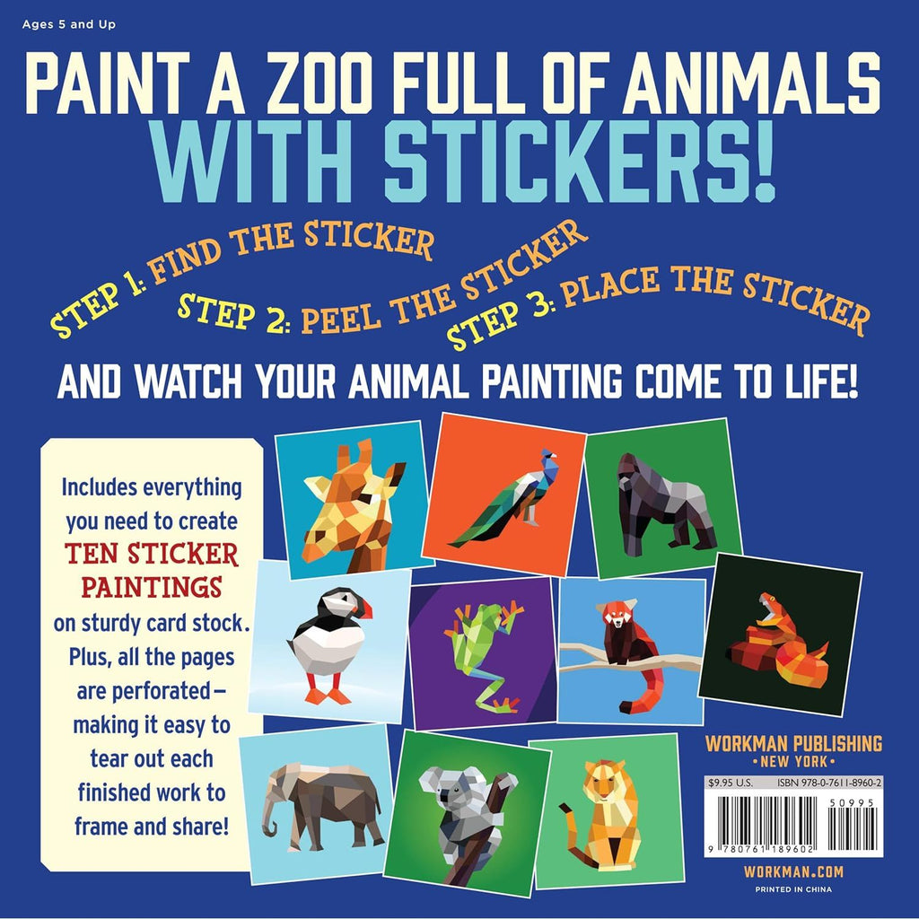Paint By Sticker Kids | Zoo Animals 5+ - 7