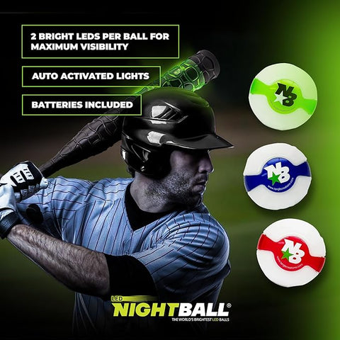 Nightball Baseball 3 Pack