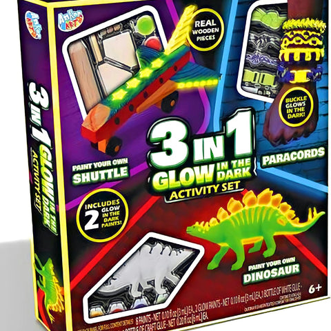 3 In 1 Glow In The Dark Activity Craft Set For Ages 6+