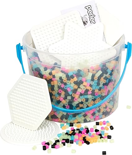 Perler Small Bucket- Glow In The Dark For Ages 6+