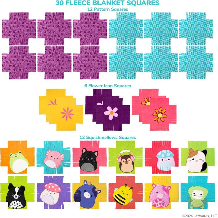 Squishmallows Design Your Own No-Sew Blanket Kit