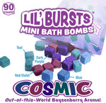 Tub Works | Lil' Bursts | Mini Bath Bombs For Kids | 90 Count | Cosmic | Ages 3+ - 9