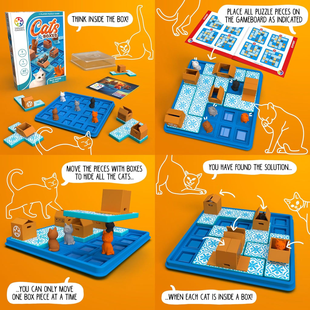 Cats & Boxes | Single Player Logic Game 7+ - 9