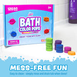 Tub Works | Bath Color Pops | Moisturizing Kids Bath Bombs | 120 Count | Ages 3+ - 7