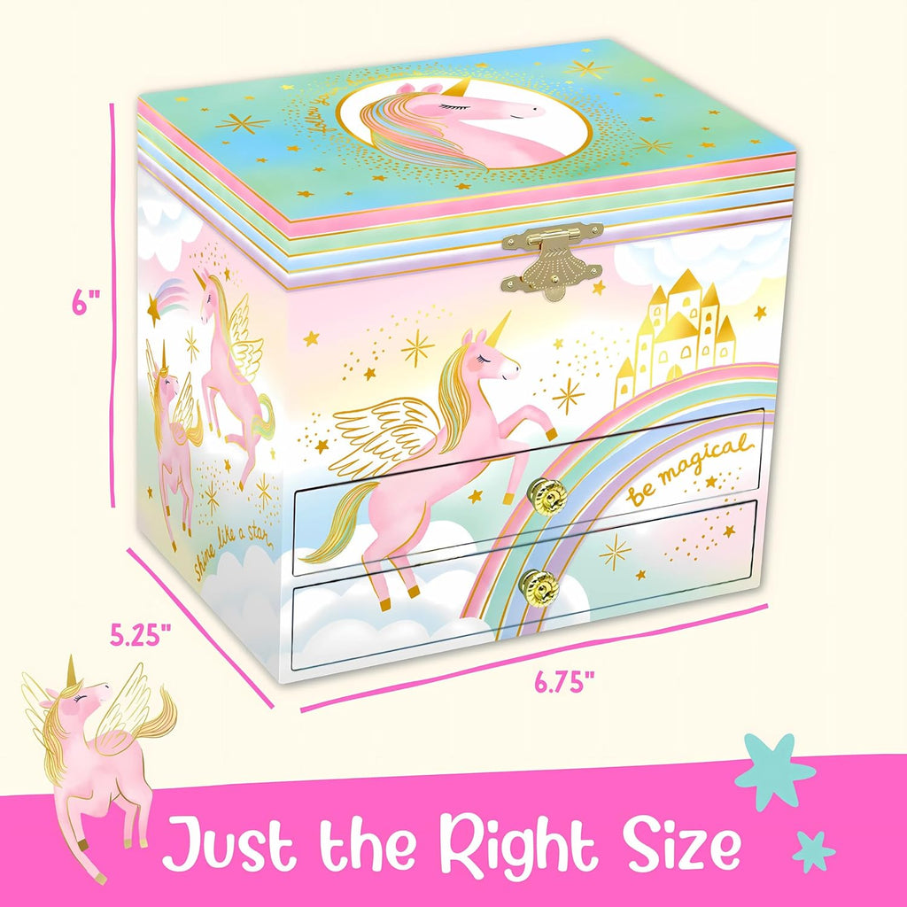 Unicorn Musical Jewelry Box 2-Drawer 3+ - 8