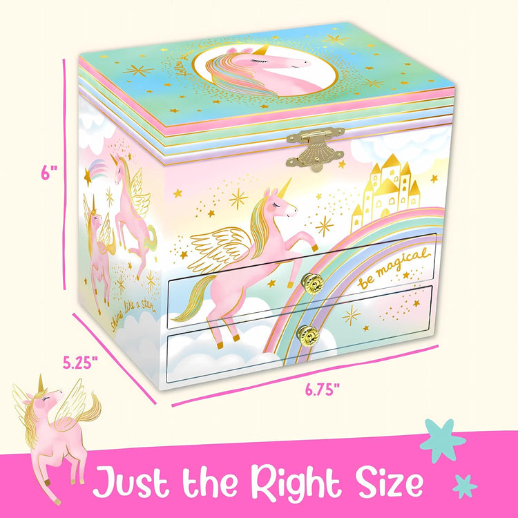 Unicorn Musical Jewelry Box 2-Drawer 3+ - 8