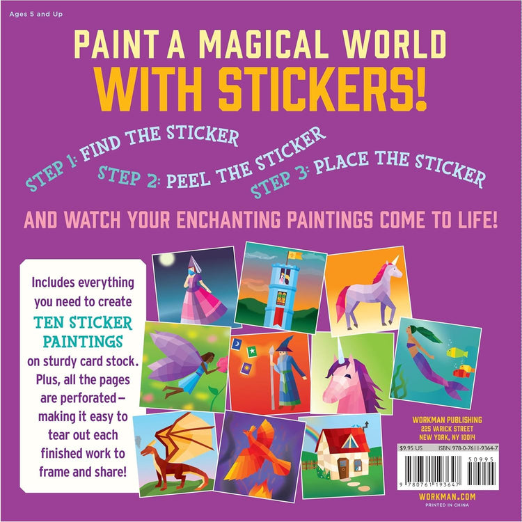 Paint By Sticker Kids | Unicorns & Magic Activity Sticker Book 5+ - 9