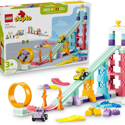 Lego Duplo | 3 in 1 Creative Ramp with Vehicles 111 pcs 3+ - 1