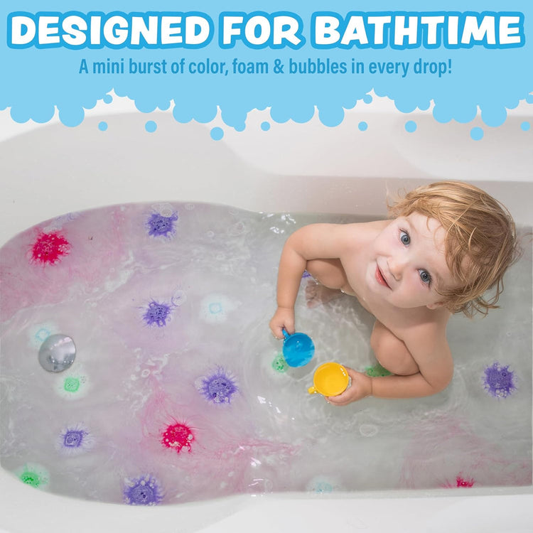 Tub Works | Lil' Bursts | Mini Bath Bombs For Kids | 90 Count | Gumdrop | Ages 3+ - 8