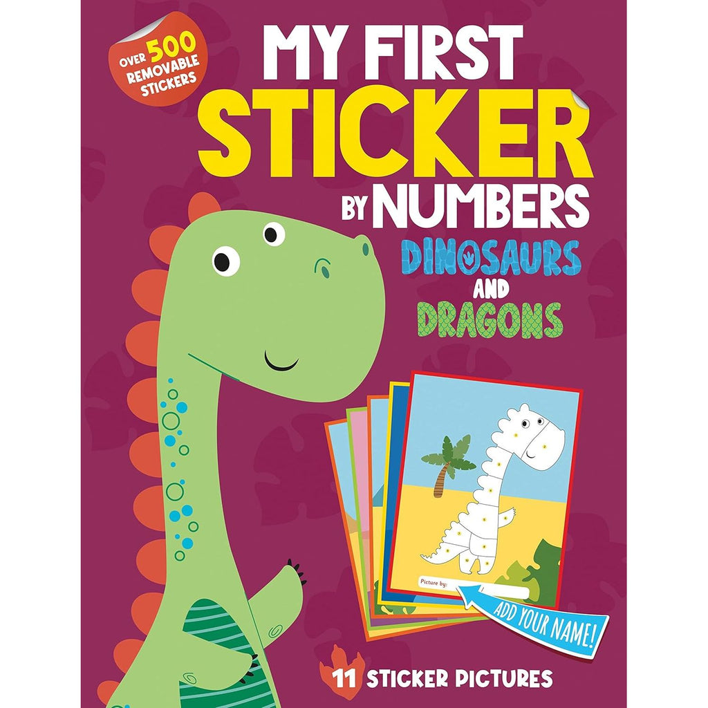 My First Sticker By Numbers | Dinosaurs And Dragons Activity Book 3+ - 1