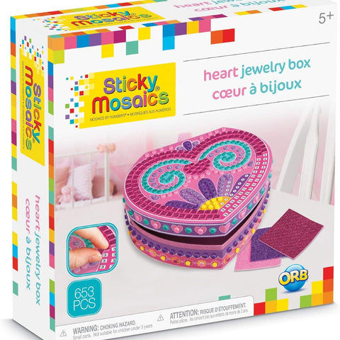 Sticky Mosaic Jewelry Box-Heart Craft Kit