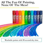 The Pencil Grip Kwik Stix Tempera Paints, Tempera Paint Pens, Super Quick Drying, 10 Assorted Jewel Colors