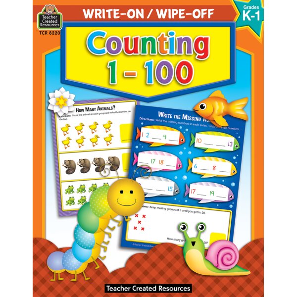 Write-On/Wipe-Off Book | Counting 1-100
