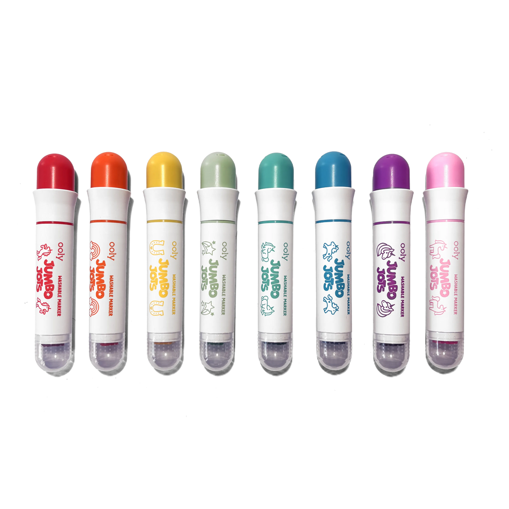 Set of 8 Ooly Jumbo Jots dual tip washable unicorn markers in assorted colors