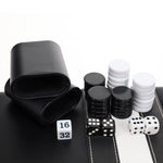 Backgammon | Leatherette Set | Black Stripe Game - 4
