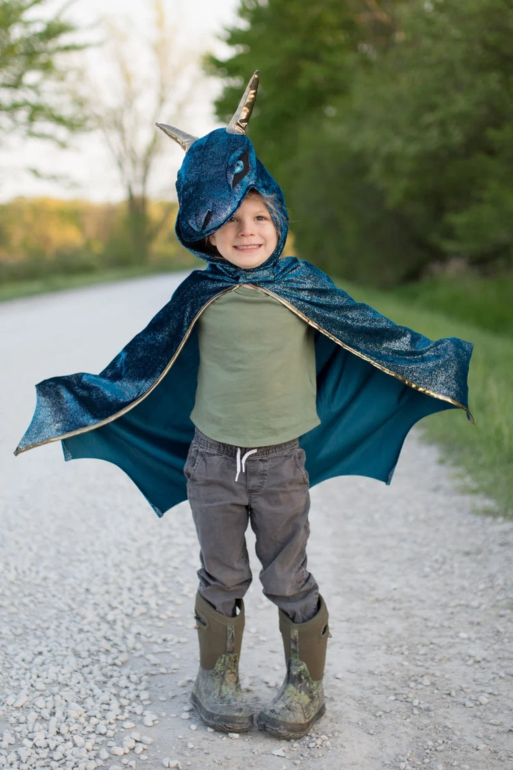 Cloak | Starry Night Dragon | Teal/Gold | Size 5-6 - 10