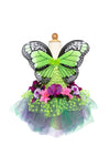 Gown | Fairy Blooms Deluxe Dress & Wings | Green | Size 3-4 - 2