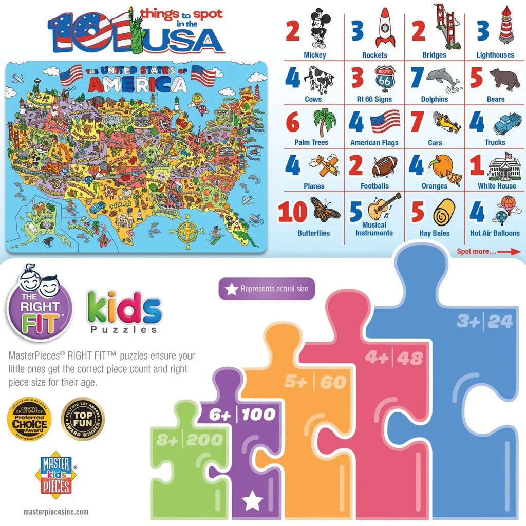 Puzzle | 101 Things To Spot in the USA | 100 pcs - 3