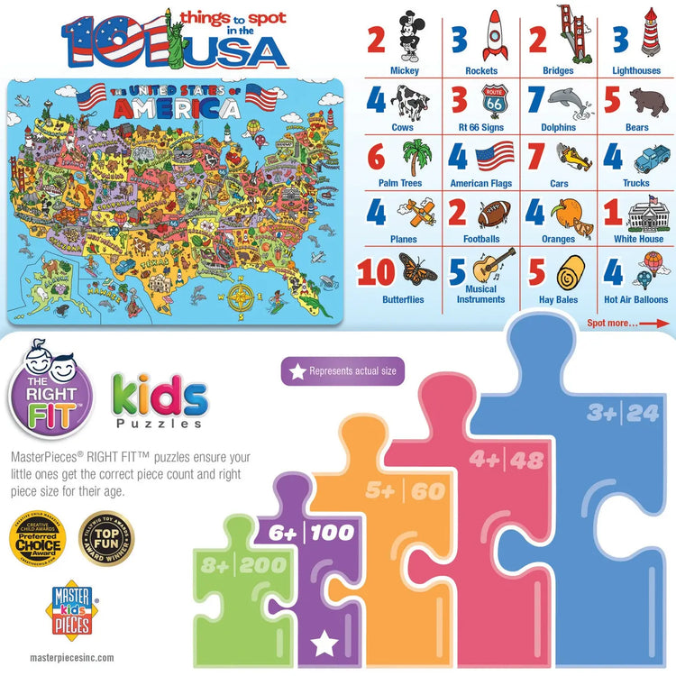 Puzzle | 101 Things To Spot in the USA | 100 pcs - 3