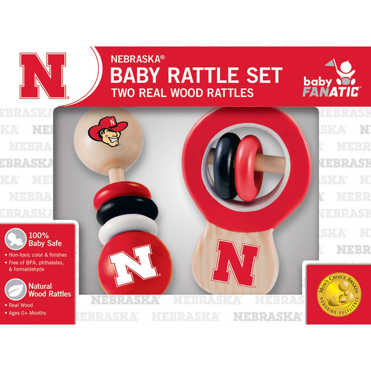 Nebraska Cornhuskers | Baby Rattles 2-Pack - 2