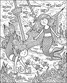 Mermaids Magic Water Painting Book