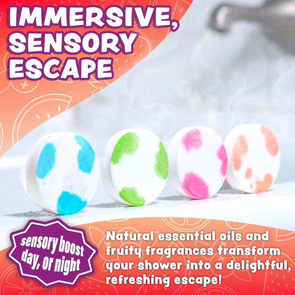 Tub Works | Fruit Fusion|  Shower Steamers For Kids | Variety 12 Pack - 3