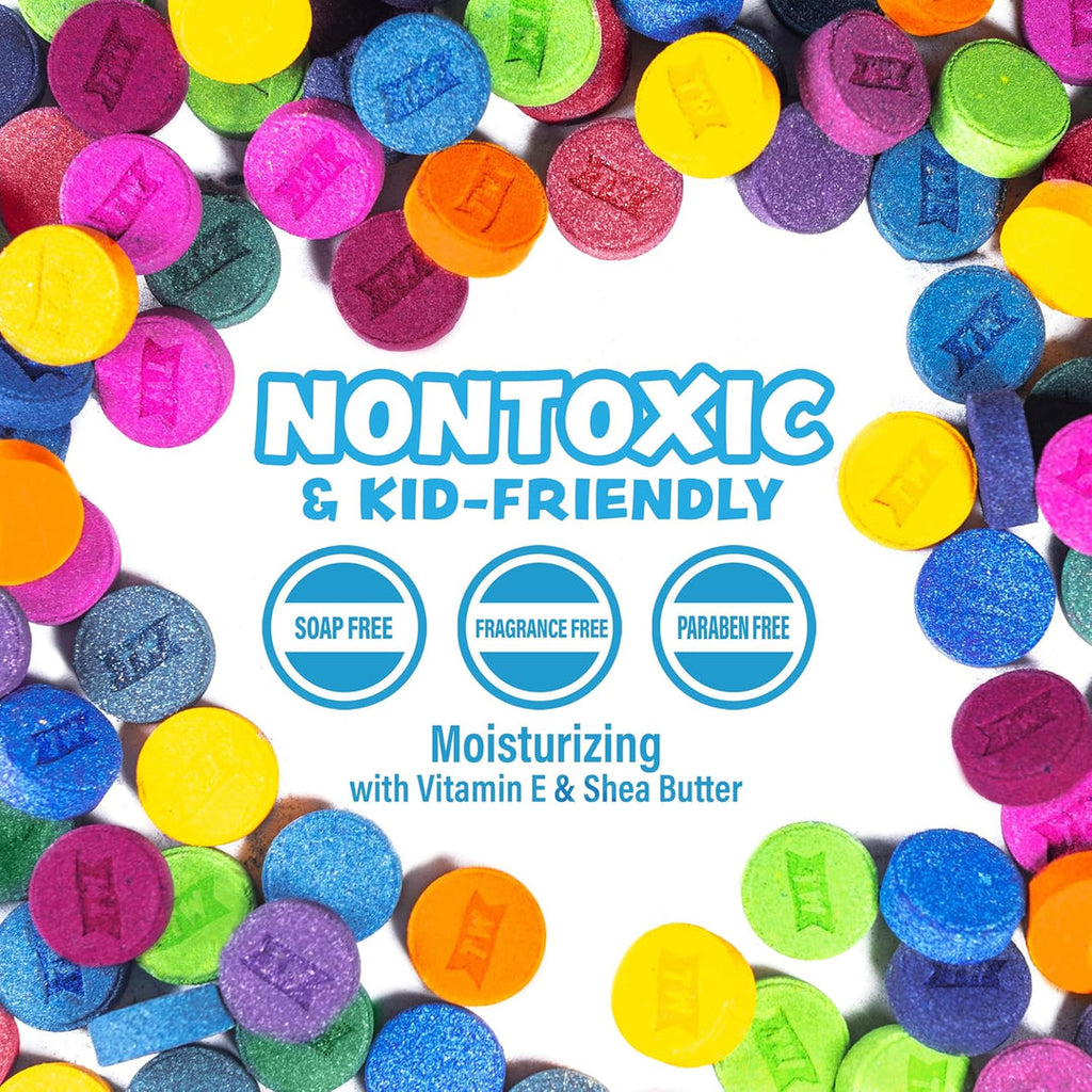 Tub Works | Bath Color Pops | Moisturizing Kids Bath Bombs | 120 Count | Ages 3+ - 10