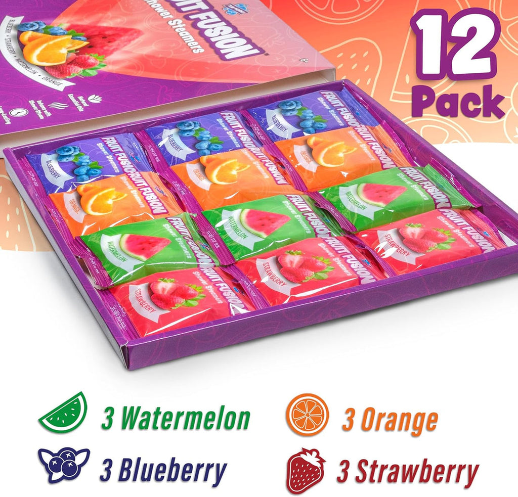 Tub Works | Fruit Fusion|  Shower Steamers For Kids | Variety 12 Pack - 4