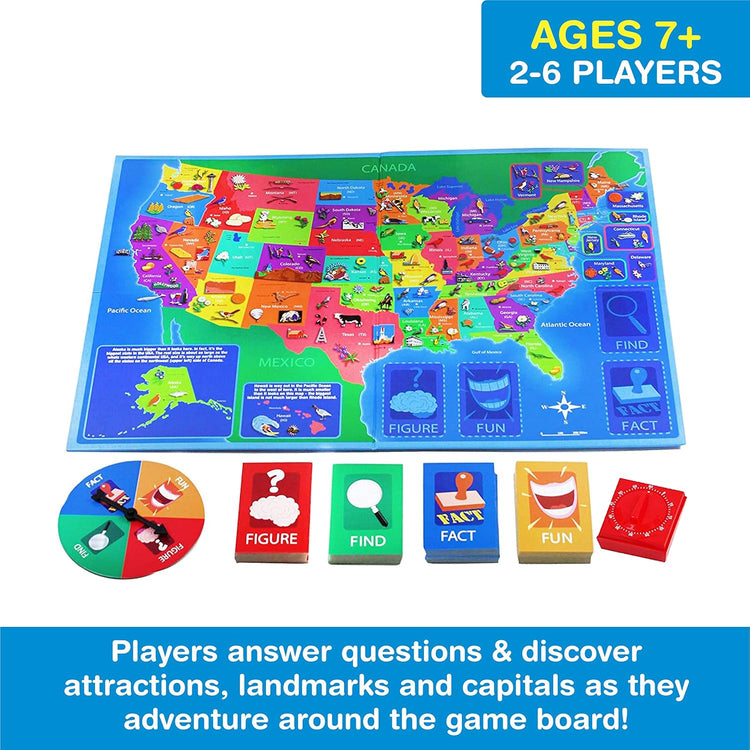 Great States Geography Board Game For Ages 7+ - 3