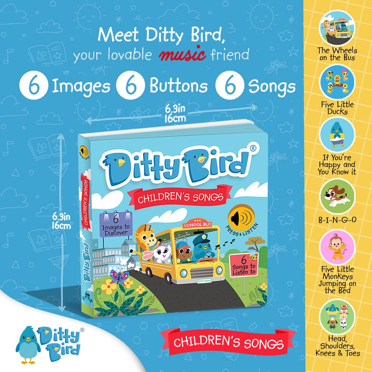 Ditty Bird Baby Sound Book: Children´S Songs For Ages 1+