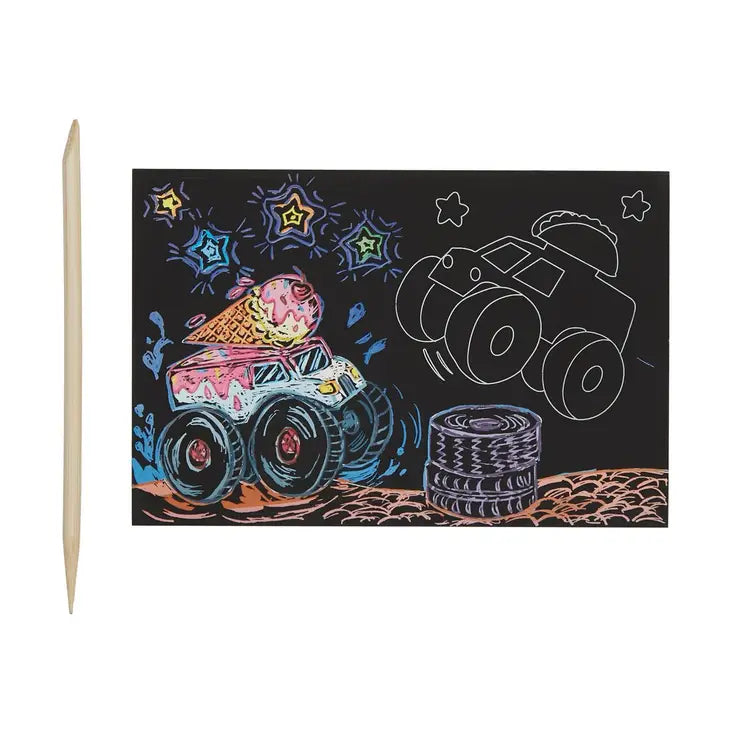 Mini Scratch & Scribble Art Kits Monster Truck - CR Toys