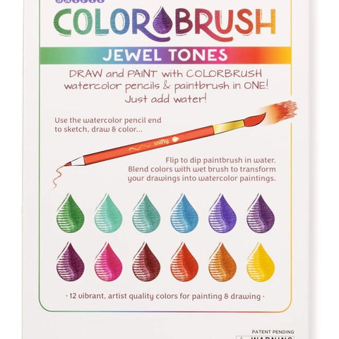 Colorbrush Watercolor Pencil & Paintbrush | Jewel Tone - CR Toys