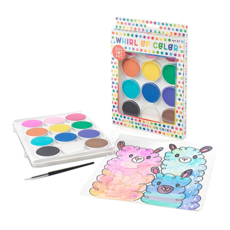 Watercolor Cakes | Whirl of Color Jumbo 3+ - 3