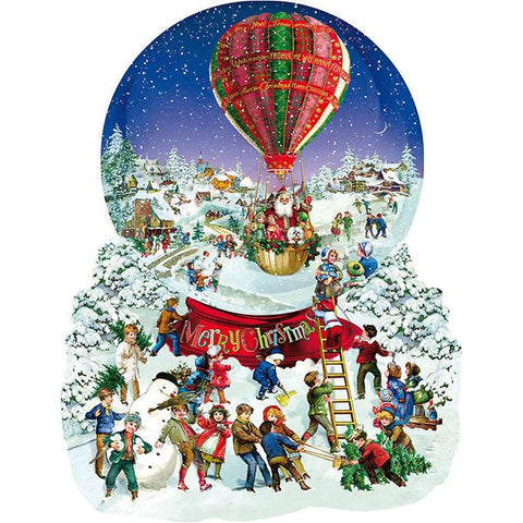 Old Fashioned Snow Globe Shaped Puzzle 1000pc