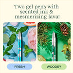 Scented Lava Pen Set | 2-Pack | Blue/Green - 2